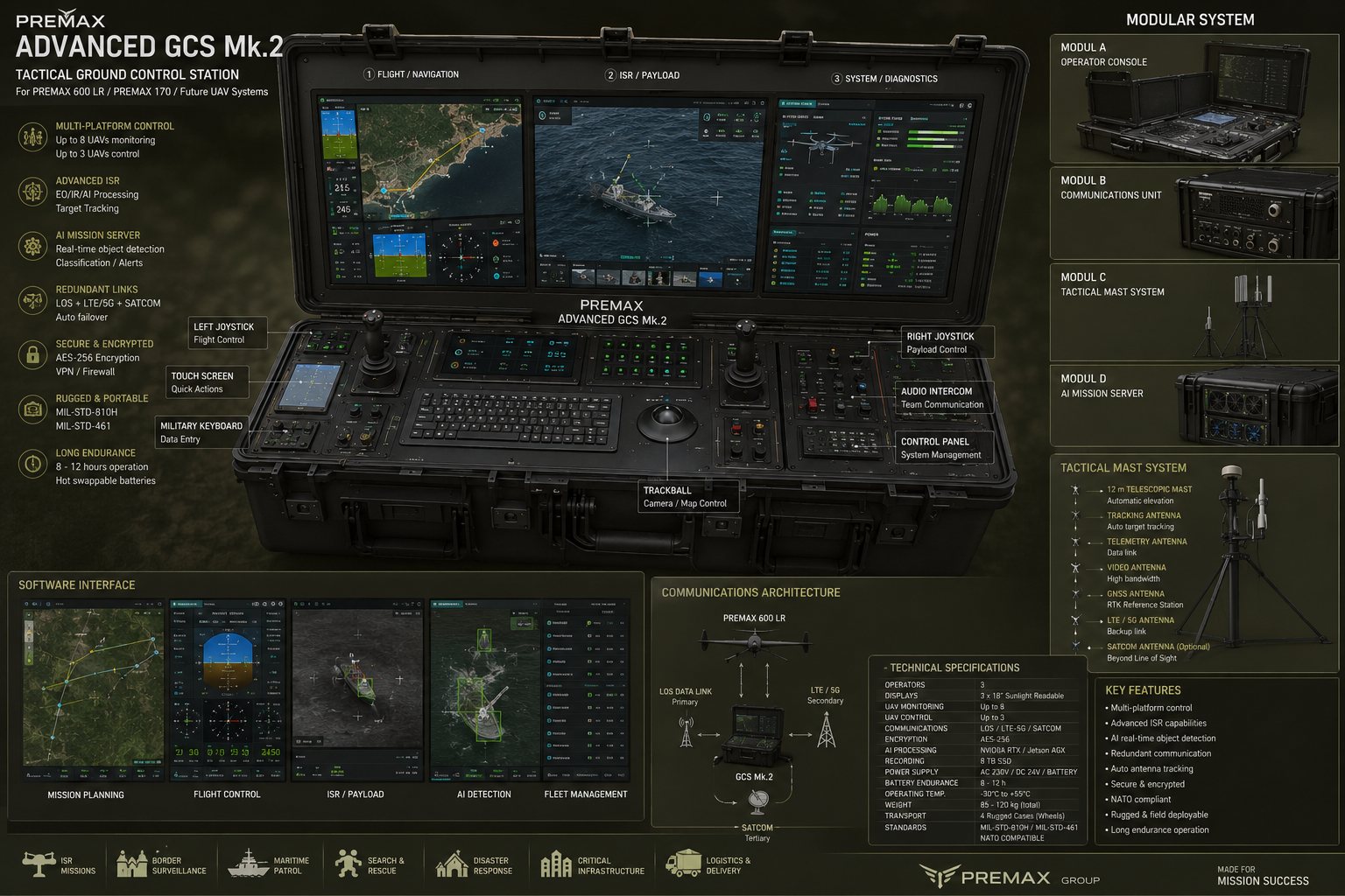 PREMAX Advanced GCS Mk.2 tactical ground control station