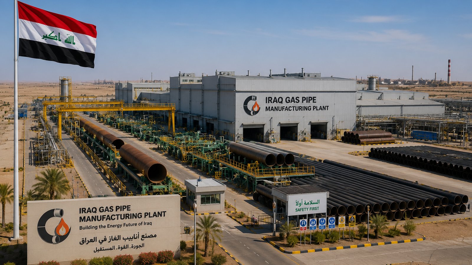 Iraq Gas Pipe Manufacturing Plant concept visualization