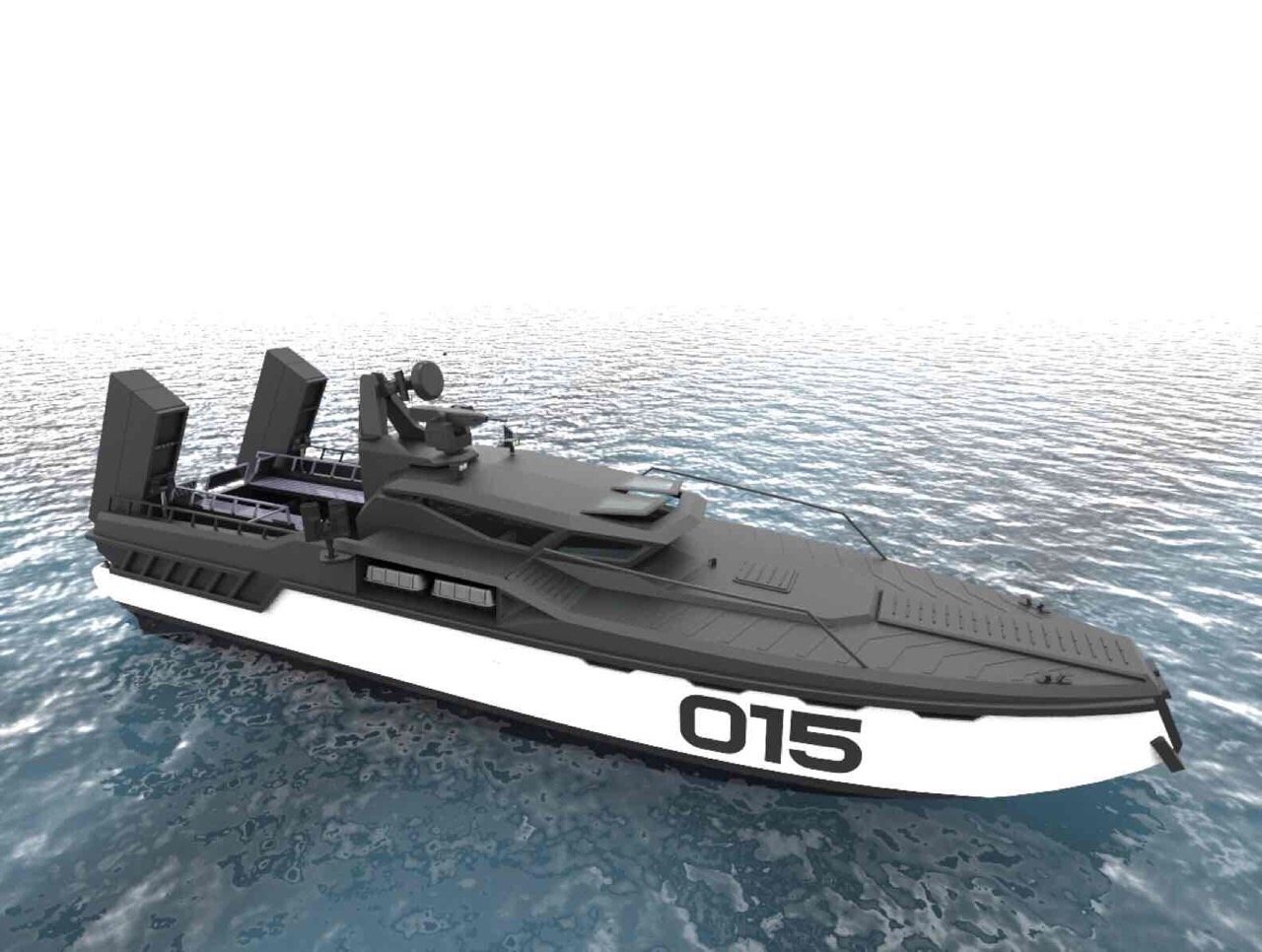 Multi-purpose patrol hull underway