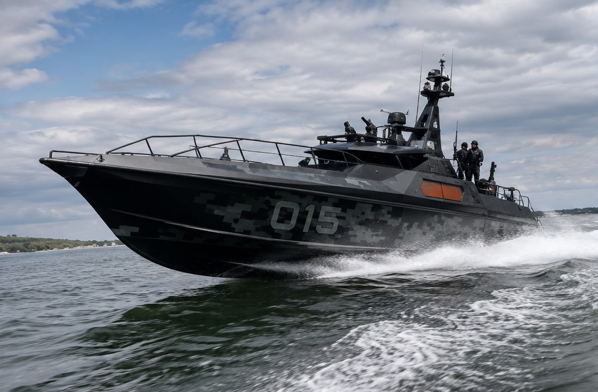 PREMAX 16 patrol craft 015 underway at speed