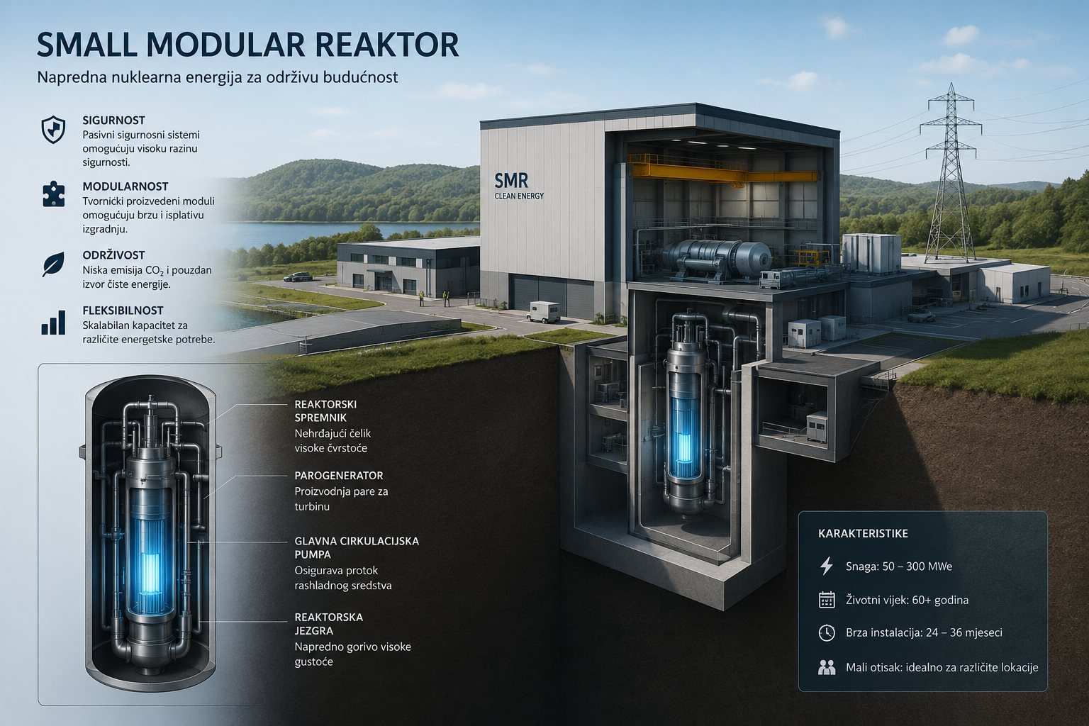 SMR reactor and plant configuration